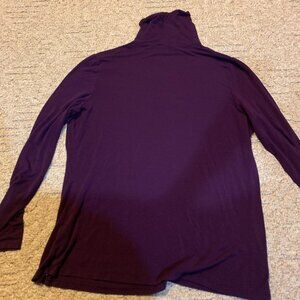 Long Sleeve Purple Light Turtle Neck Shirt - XXL